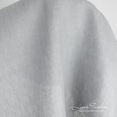 Grey linen fabric in melange