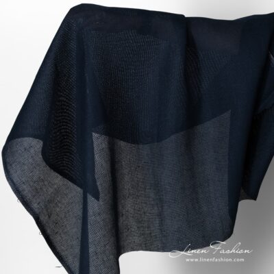 Linen fabric navy canvas.