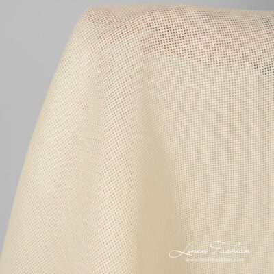 Linen fabric in vanilla colour.