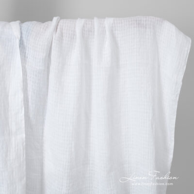 white linen transparent checks, washed.