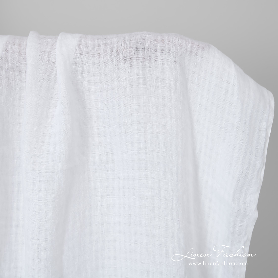 white linen transparent checks.