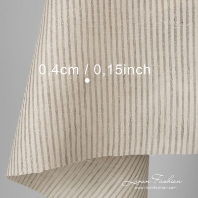 100% linen fabric in beige color.