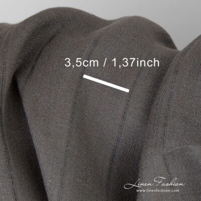 Linen fabric woven in grey and brown yarns