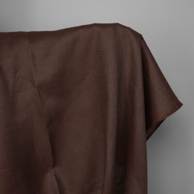 Linen fabric brown dobby twill striped pattern 5 Linen fabric brown dobby twill striped pattern