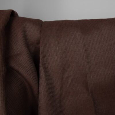 Linen fabric brown dobby twill striped pattern 7 Linen fabric brown dobby twill striped pattern, 150cm