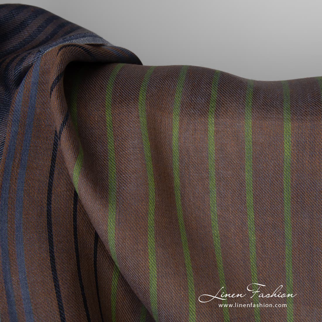Linen fabric striped brown multicolour 5 Linen fabric striped brown multicolour 180cm