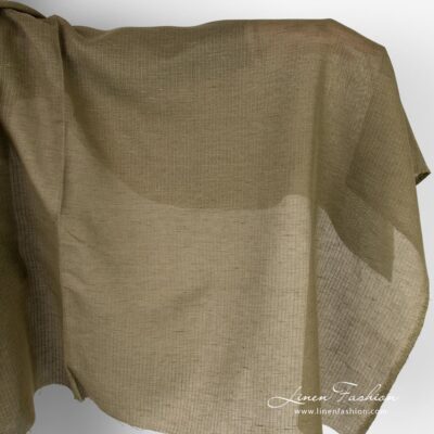 Transparent green linen cotton fabric 5 Green linen cotton fabric