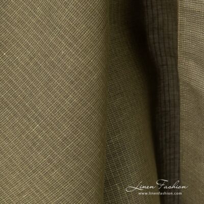 Transparent green linen cotton fabric 6 Green linen cotton fabric, transparent