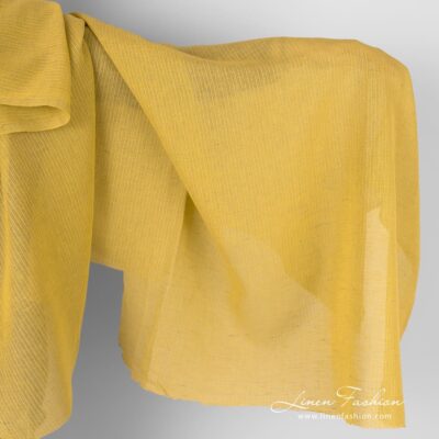 Transparent yellow linen cotton fabric 5 Yellow linen cotton fabric
