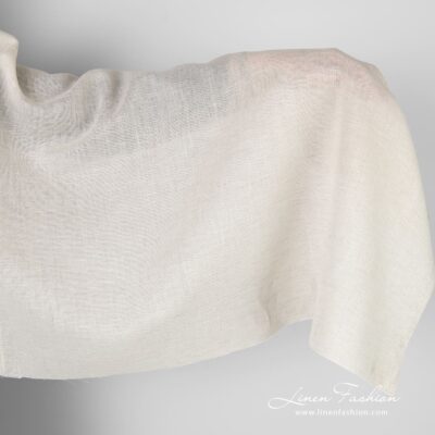 Transparent greyish white linen cotton fabric 5 Transparent greyish white linen cotton fabric