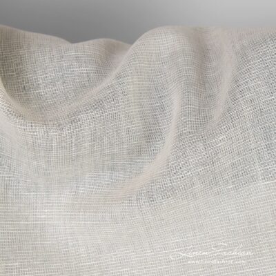 Transparent greyish white linen cotton fabric 8 Transparent greyish white cotton linen fabric, gauze