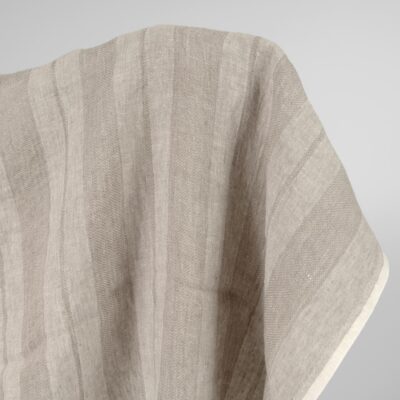 Washed linen fabric two tone beige stripes 8 Washed linen fabric two tone beige stripes product photo