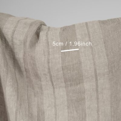 Washed linen fabric two tone beige stripes 7 Washed linen fabric two tone beige stripes with measurements