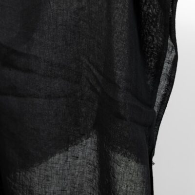 linen gauze washed black fabric light