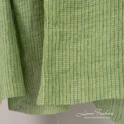 Lime green linen fabric washed 8 Lime green linen fabric, washed