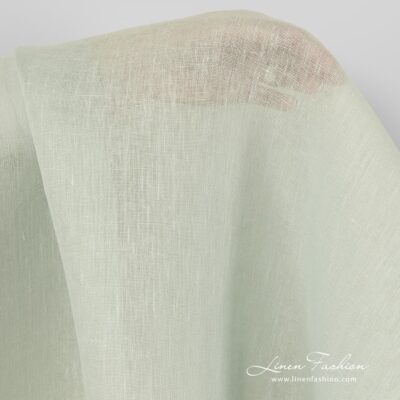 Linen fabric in pale green.