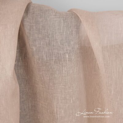 100% linen fabric in latte beige.