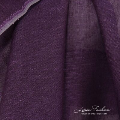 Transparent linen fabric in eggplant colour 6 Transparent 100% linen fabric in eggplant colour.