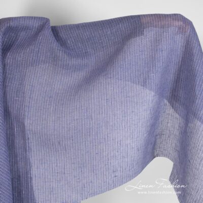 Haze linen fabric in transparent checks 5 Haze linen fabric