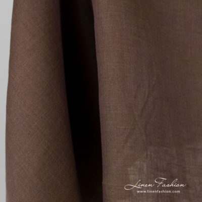 100% linen fabric in green purple.