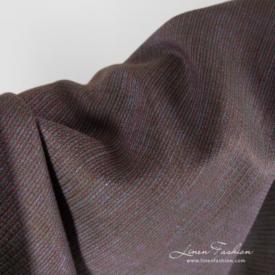 Linen fabric multi-coloured waffle pattern 6 Waffle pattern multi coloured linen fabric.