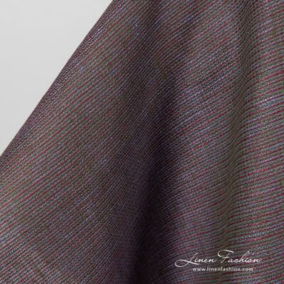 Linen fabric multi-coloured waffle pattern 7 Multi coloured linen fabric.