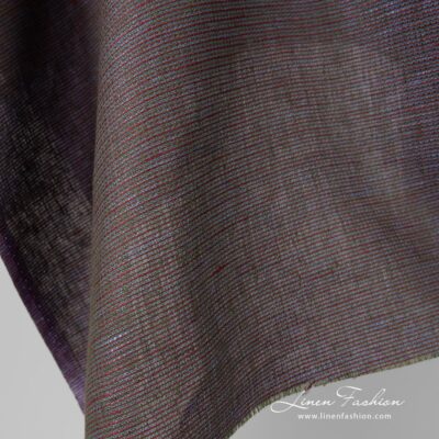 Linen fabric multi-coloured waffle pattern 8 100% linen fabric in waffle pattern.
