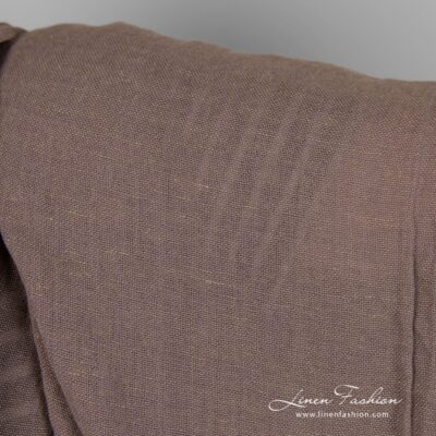 Grey violet linen cotton fabric washed 7 Linen cotton fabric in grey violet melange