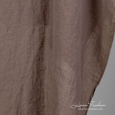 Grey violet linen cotton fabric washed 8 Linen cotton fabric in grey violet melange, washed