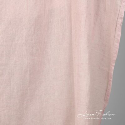 Linen cotton fabric in light lilac and white melange