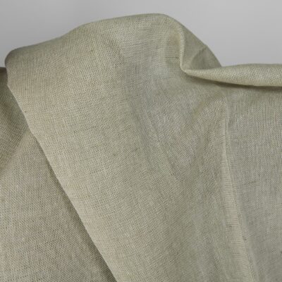 Linen cotton fabric white and olive green melange 6 Linen cotton fabric white and olive green melange, 150cm