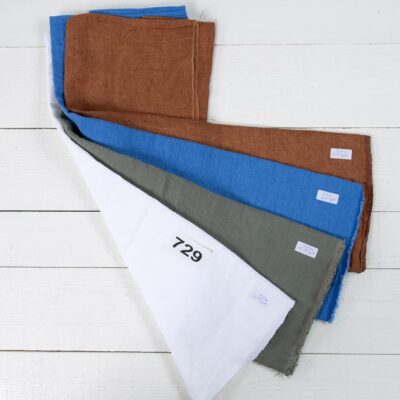 Linen Fabric Cuts, Set No. 729 6 Linen Fabric Cuts, Set No. 729