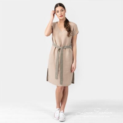 TWIGO brownish linen dress