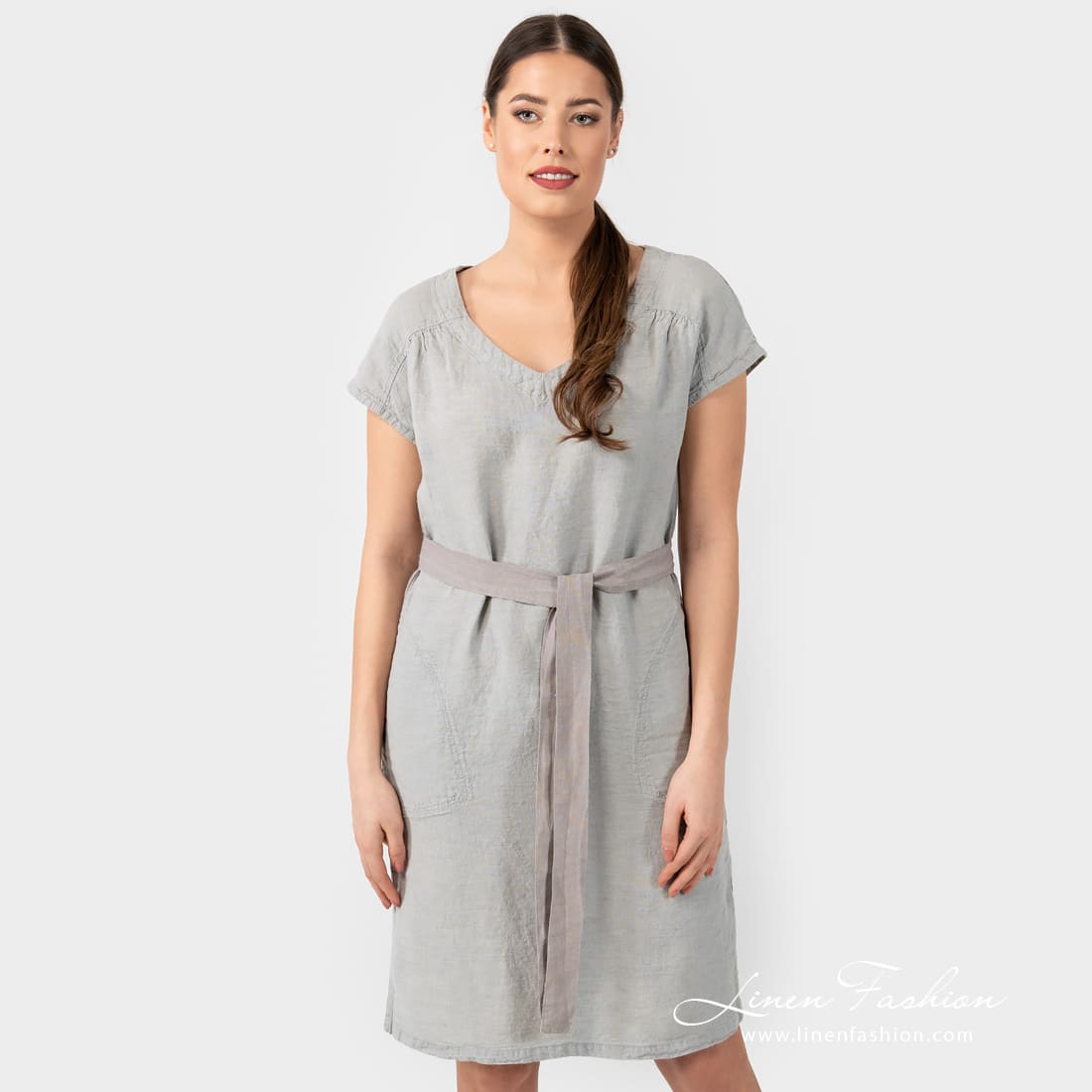 TWIGO greyish linen dress