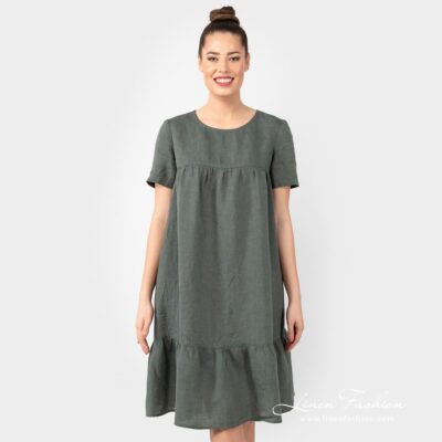 SAVANA Dress dark grey 7 SAVANA dark grey linen dress
