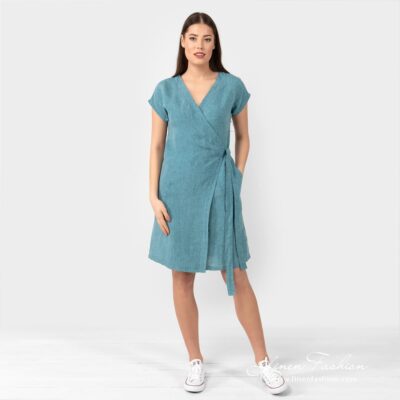 CATALINA Dress turquoise 7 CATALINA wrap model turquoise dress