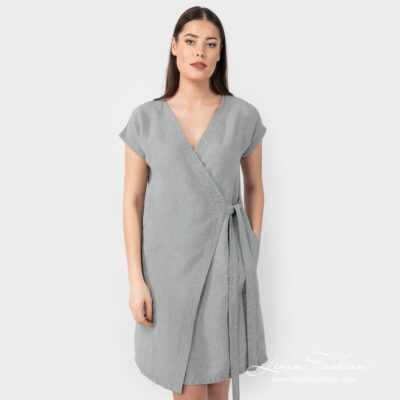 CATALINA Dress light grey 5 CATALINA light grey linen dress