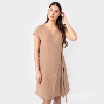 CATALINA Dress light brown 6 CATALINA light brown linen dress