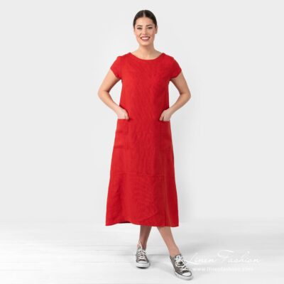 OLIVIA Dress red 7 OLIVIA red linen dress