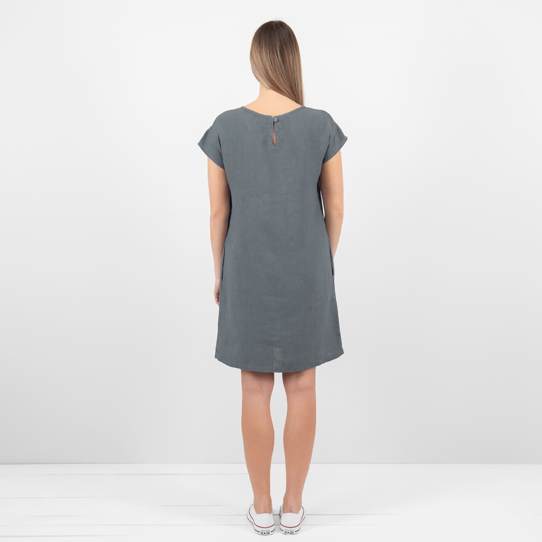 dark grey linen dress April - Dress (PDF pattern) main image 1
