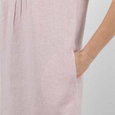 MIREN Dress rose 11 linen rose dress pockets in sides