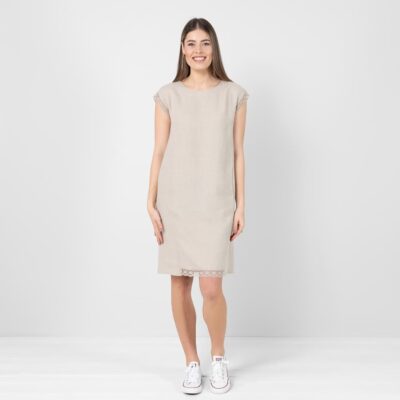 MILDA Dress natural linen 5 Natural linen dress