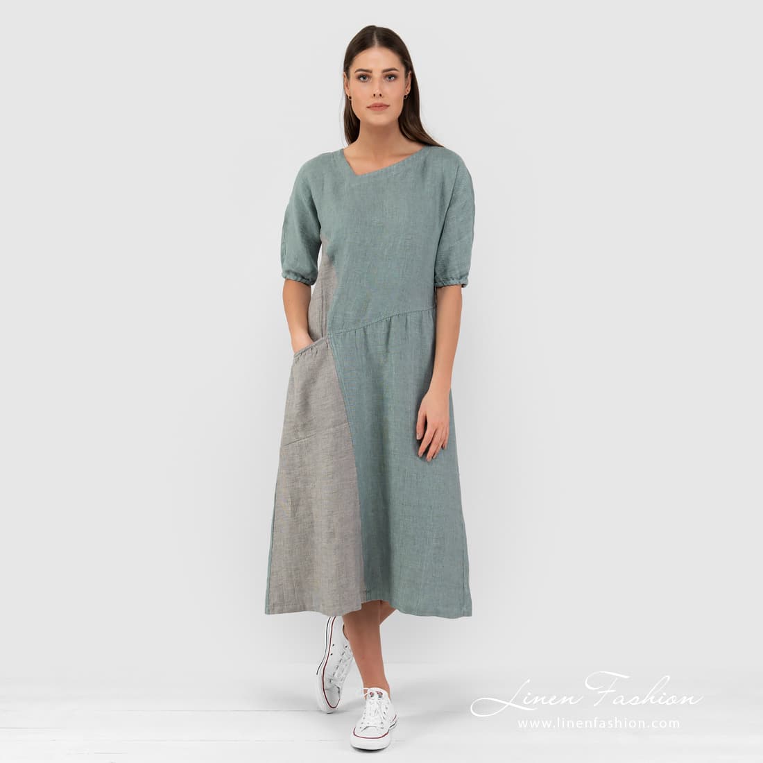 INDI green dress.