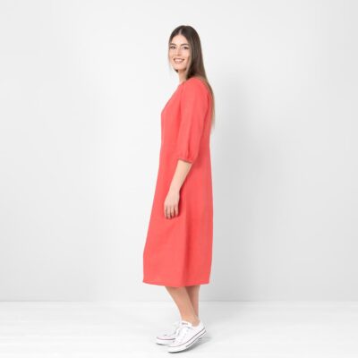 OSAKA Dress red 10 Red linen dress