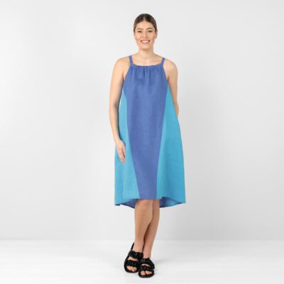 CARMEN Dress blue 7 Blue linen dress