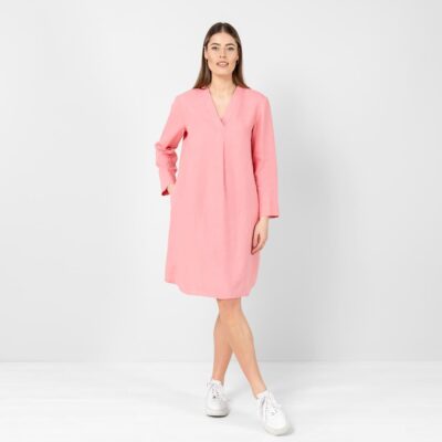 MARA Dress pink 7 Light pink linen dress