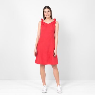 TUSCANY Dress red 7 Red linen dress