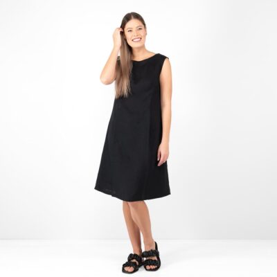 LUKA Dress black 7 linen black dress