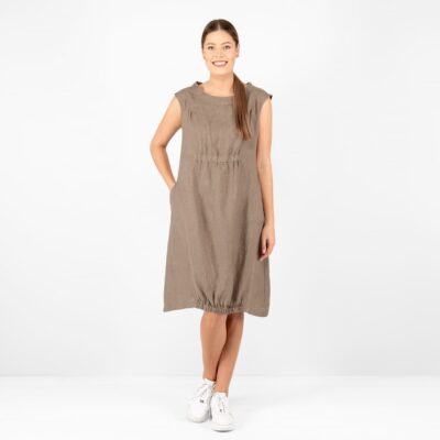 VIKI Dress brown 7 linen brown dress