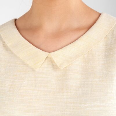 VANILA Dress cream 9 Linen-cotton dress in cream colour.